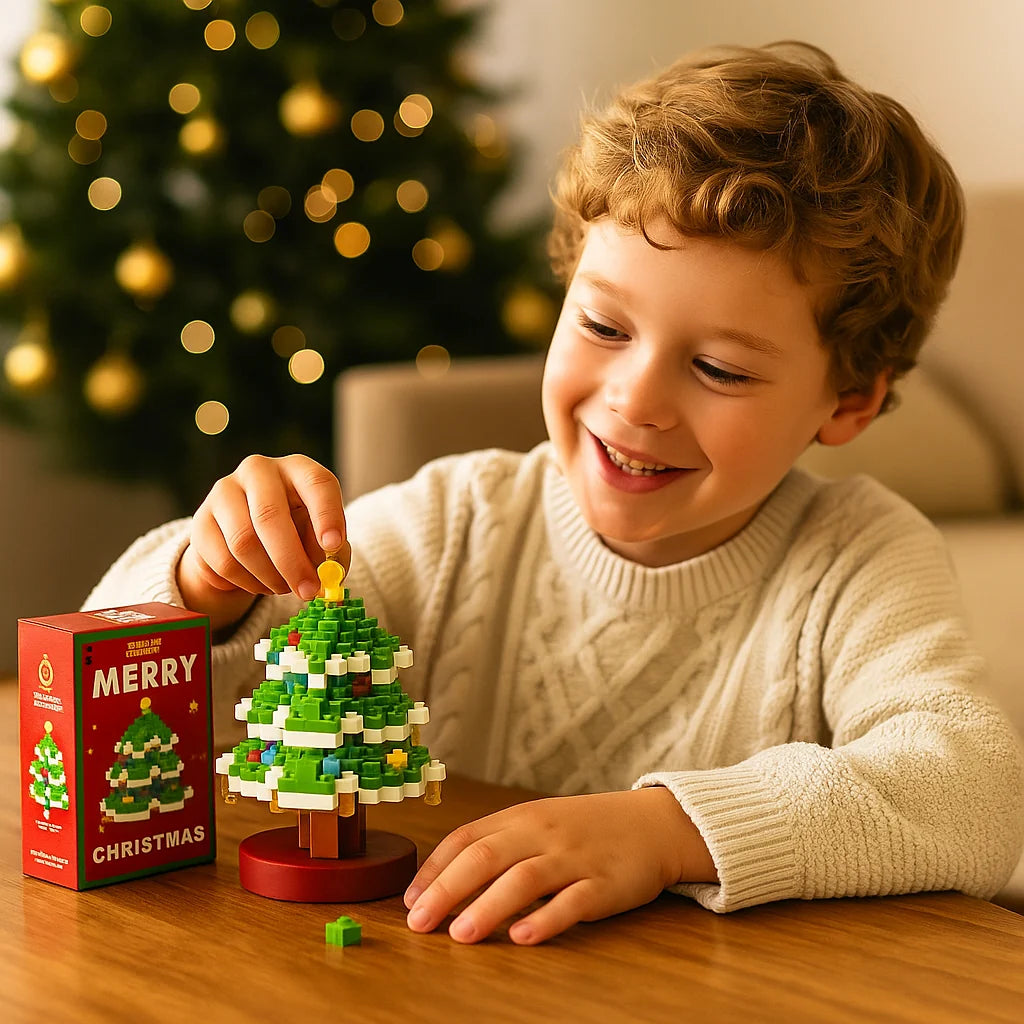 Holiday Building Block Set Interlocking Multi-Color Reusable