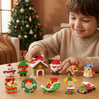 Holiday Building Block Set Interlocking Multi-Color Reusable