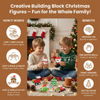 Holiday Building Block Set Interlocking Multi-Color Reusable