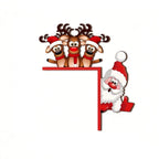 Holiday Door Decor Santa & Reindeer Peek-Over Easy Hang