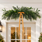 Holiday Garland Realistic Greenery & Metal Bell Accents