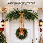 Holiday Garland Realistic Greenery & Metal Bell Accents