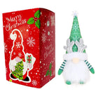 Holiday Gnome Figurine Festive Snowflake Hat & Antlers