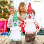Holiday Gnome Figurine Snowflake Hat & Sparkling Antlers