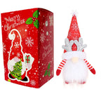 Holiday Gnome Figurine Snowflake Hat & Sparkling Antlers