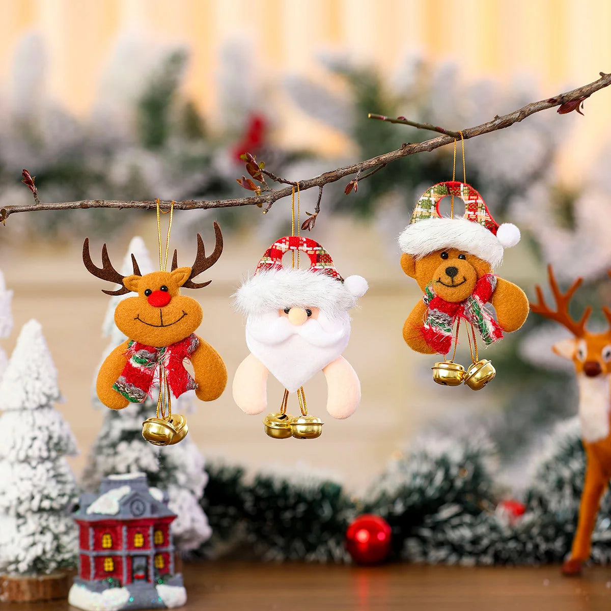 Holiday Ornament Plush Soft Fabric Hanging Loop