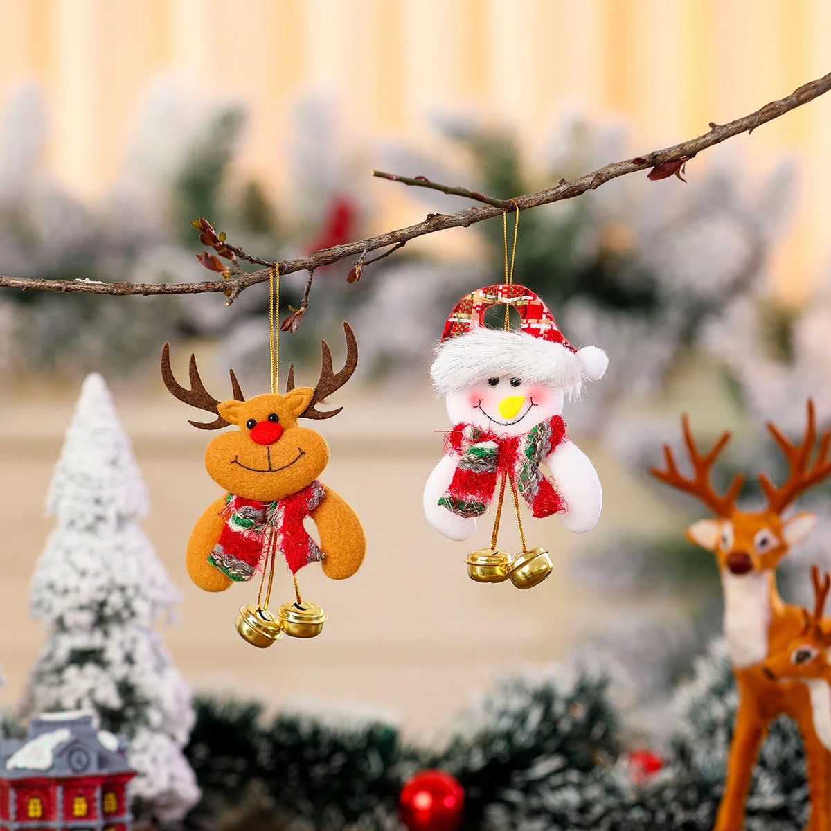 Holiday Ornament Plush Soft Fabric Hanging Loop