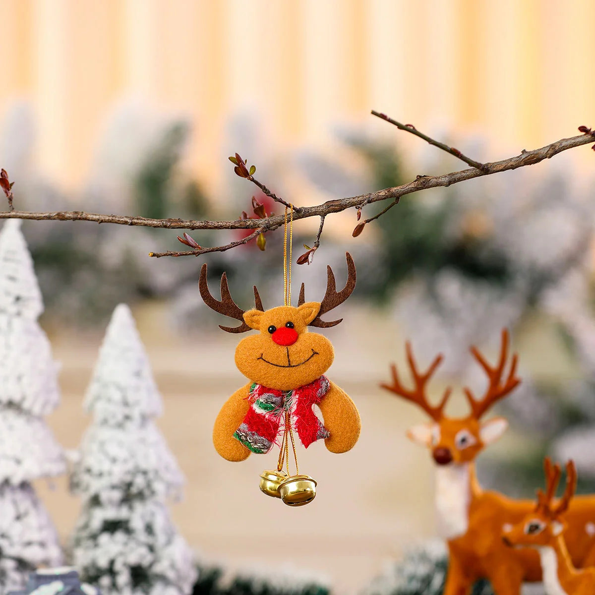 Holiday Ornament Plush Soft Fabric Hanging Loop
