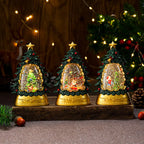 Holiday Snow Globe LED Illuminated Battery Free