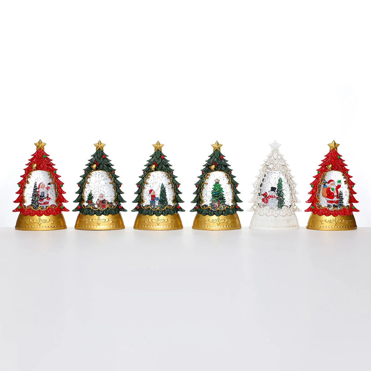 Holiday Snow Globe LED Illuminated Battery Free