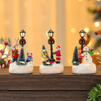 Holiday Snowman Figurine LED Light-Up Resin Tabletop