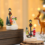 Holiday Snowman Figurine LED Light-Up Resin Tabletop