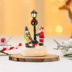 Holiday Snowman Figurine LED Light-Up Resin Tabletop
