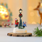 Holiday Snowman Figurine LED Light-Up Resin Tabletop