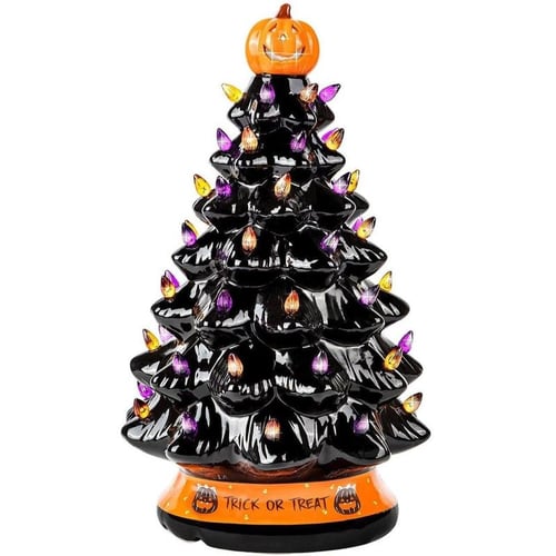Holiday Tree Dual-Theme Hand-Painted LED Battery-Powered