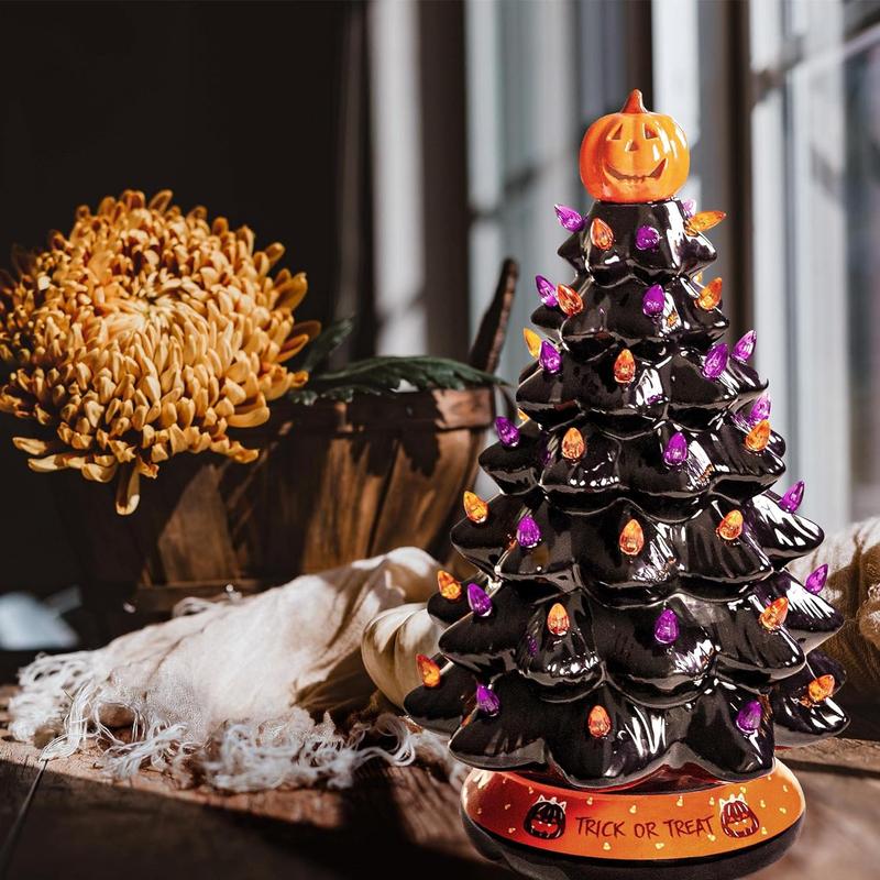 Holiday Tree Dual-Theme Hand-Painted LED Battery-Powered