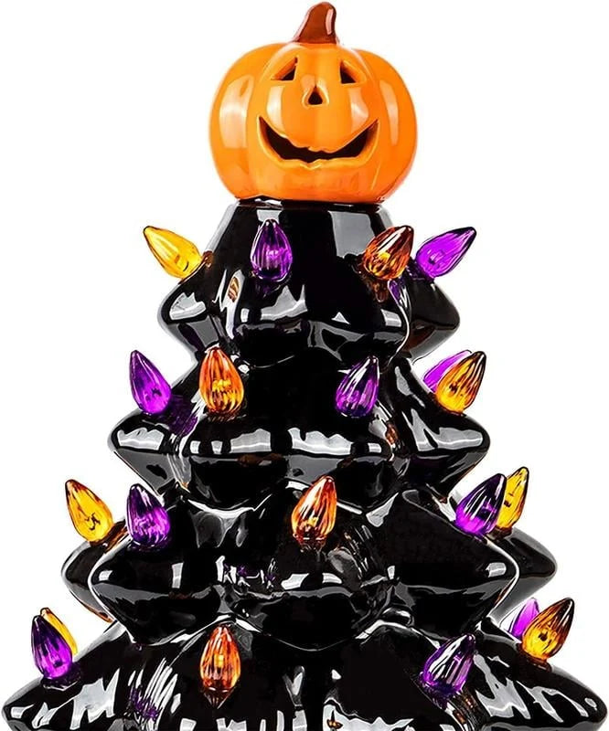 Holiday Tree Dual-Theme Hand-Painted LED Battery-Powered