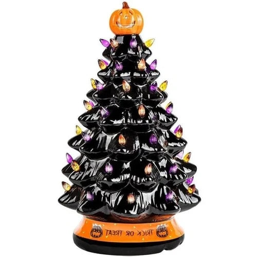 Holiday Tree Dual-Theme Hand-Painted LED Battery-Powered