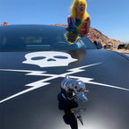 Hood Ornament Chrome-Plated Rubber Universal Fit & Easy Install