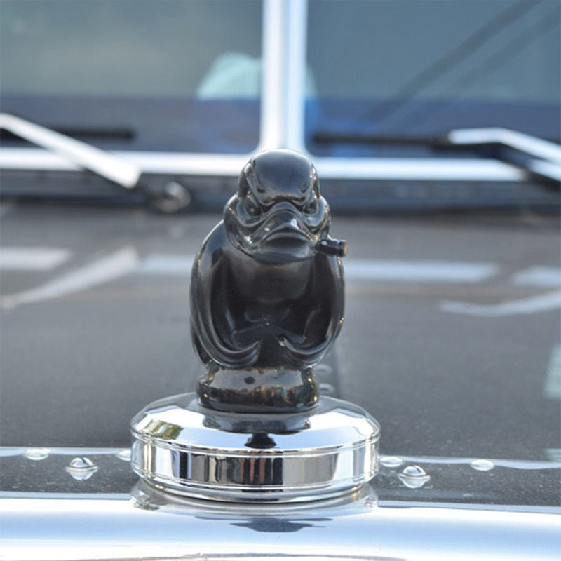Hood Ornament Chrome-Plated Rubber Universal Fit & Easy Install