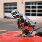 Hood Ornament Duck Chrome-Plated Rubber Base & Integrated Pins