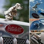 Hood Ornament Duck Chrome-Plated Rubber Base & Integrated Pins