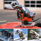 Hood Ornament Duck Chrome-Plated Rubber Base & Integrated Pins