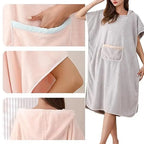 Hooded Bathrobe Ultra-Soft & Absorbent Front Pocket