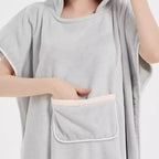 Hooded Bathrobe Ultra-Soft & Absorbent Front Pocket
