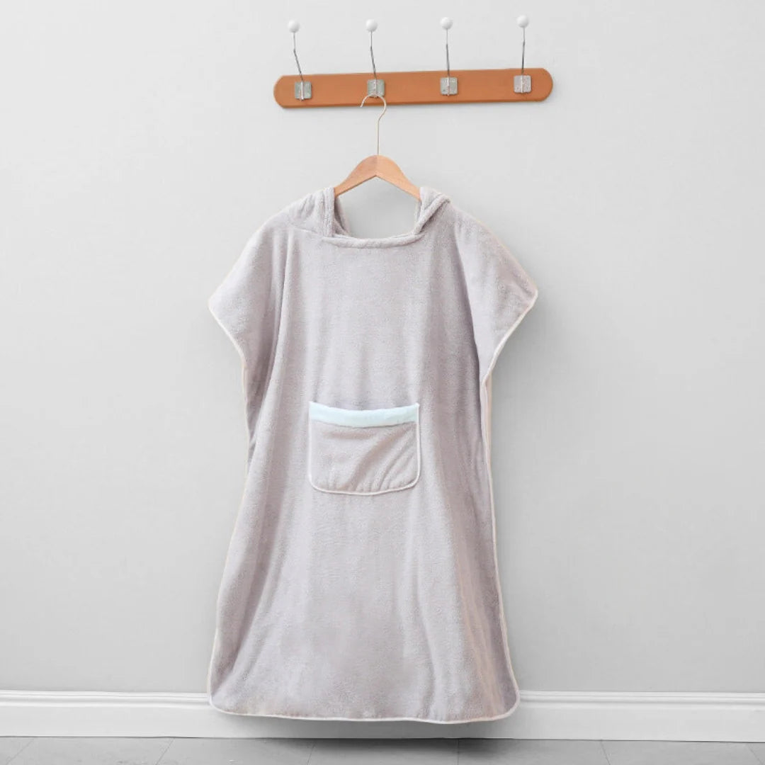 Hooded Bathrobe Ultra-Soft & Absorbent Front Pocket