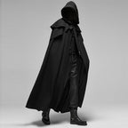Hooded Cape Gothic Cotton Blend Spacious Hood