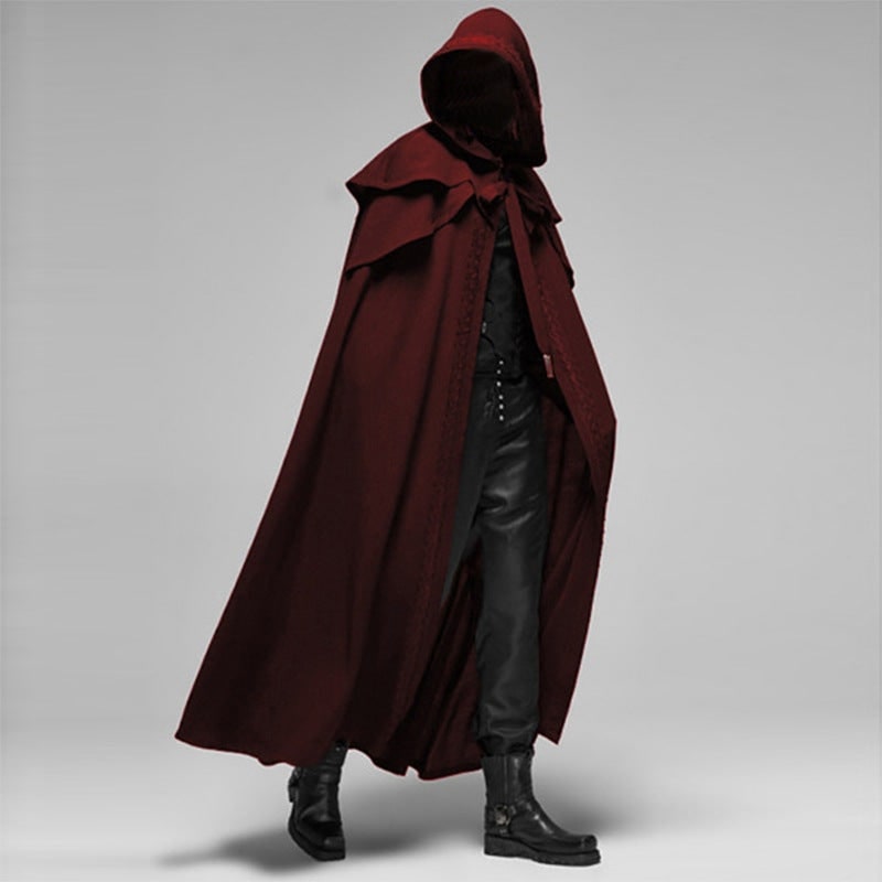 Hooded Cape Gothic Cotton Blend Spacious Hood