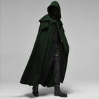 Hooded Cape Gothic Cotton Blend Spacious Hood