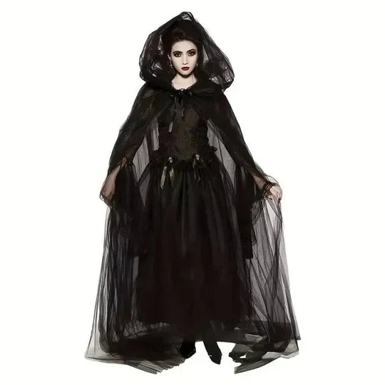 Hooded Cape Layered Tulle Adjustable Fit & Machine Washable