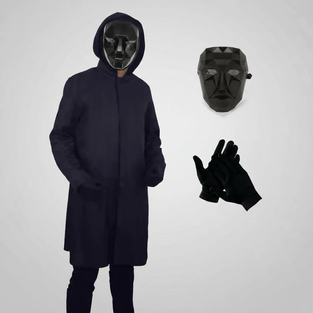 Hooded Costume Unisex Polyester Gloves & Optional Mask