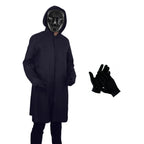 Hooded Costume Unisex Polyester Gloves & Optional Mask