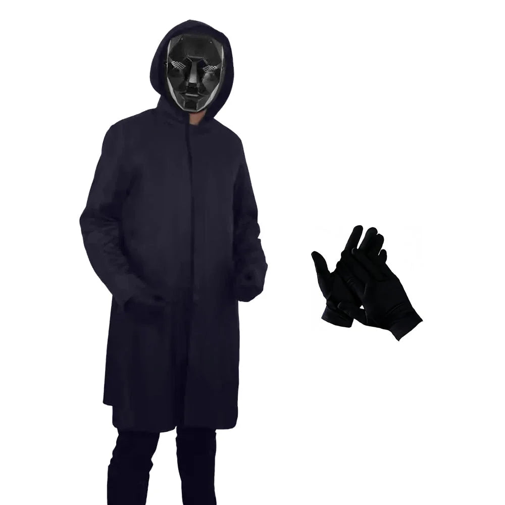Hooded Costume Unisex Polyester Gloves & Optional Mask