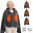 Hooded Heated Blanket USB Cordless 9 Zones Auto Shutoff