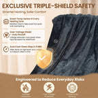 Hooded Heated Blanket USB Cordless 9 Zones Auto Shutoff