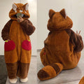 Hooded Pajama Set Red Panda Soft Polyester Removable Tail