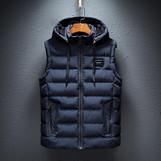 Hooded Vest Lightweight Breathable Cotton Blend