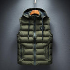 Hooded Vest Lightweight Breathable Cotton Blend