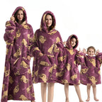 Hoodie Blanket Oversized Fleece & Flannel Machine Washable