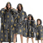 Hoodie Blanket Oversized Fleece & Flannel Machine Washable