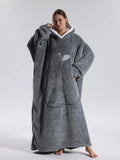 Hoodie Blanket Oversized Fleece Sleeves & Hood