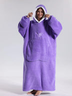 Hoodie Blanket Oversized Fleece Sleeves & Hood