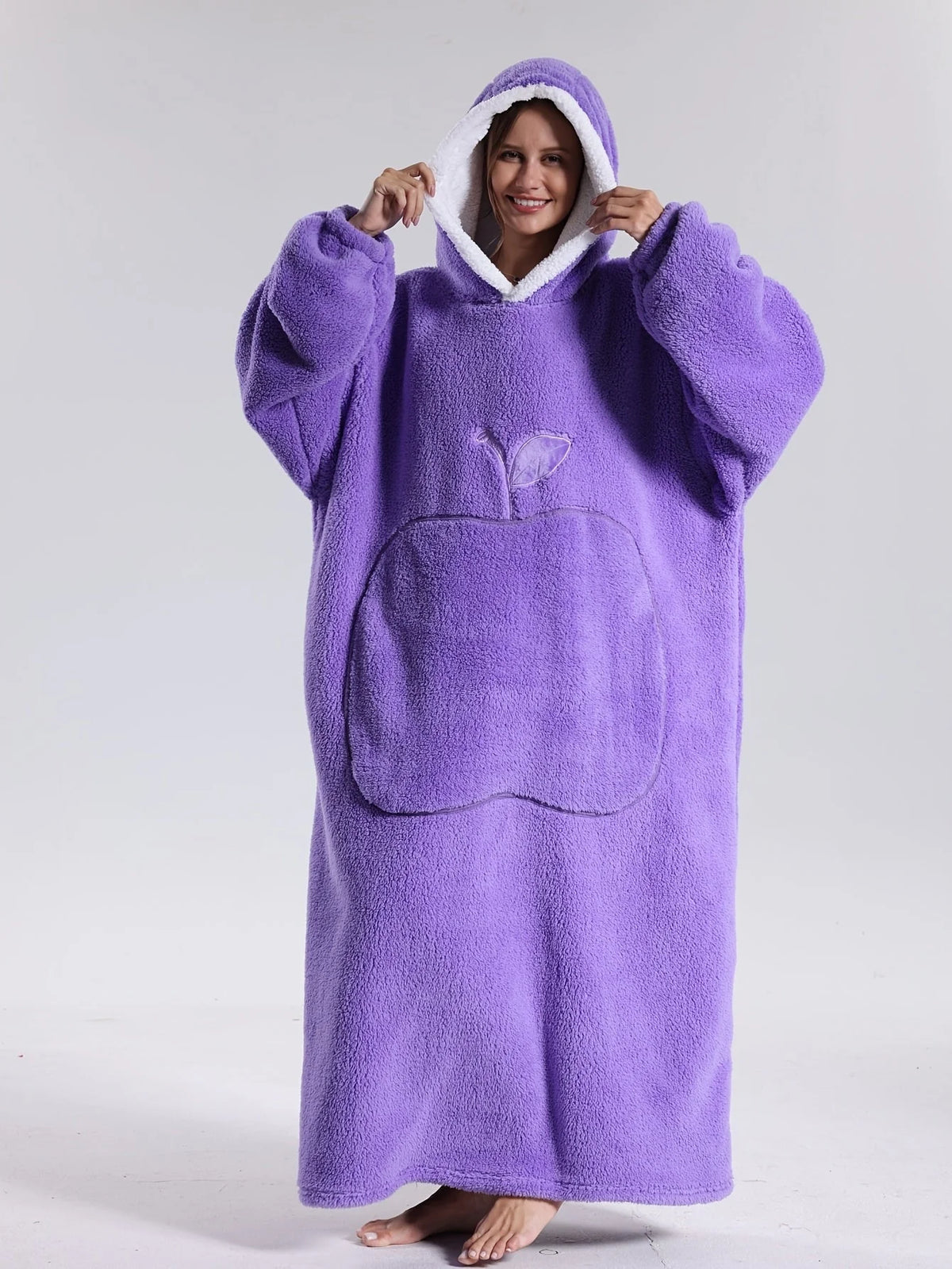 Hoodie Blanket Oversized Fleece Sleeves & Hood