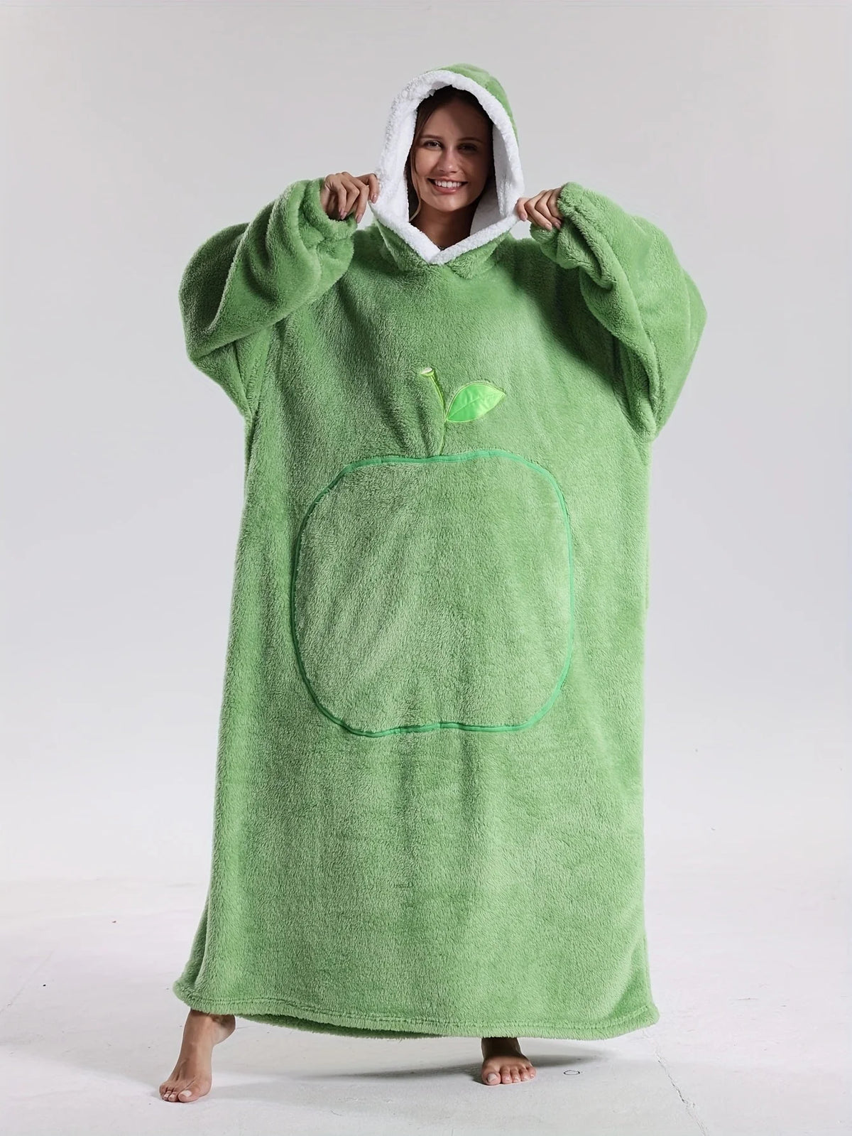 Hoodie Blanket Oversized Fleece Sleeves & Hood