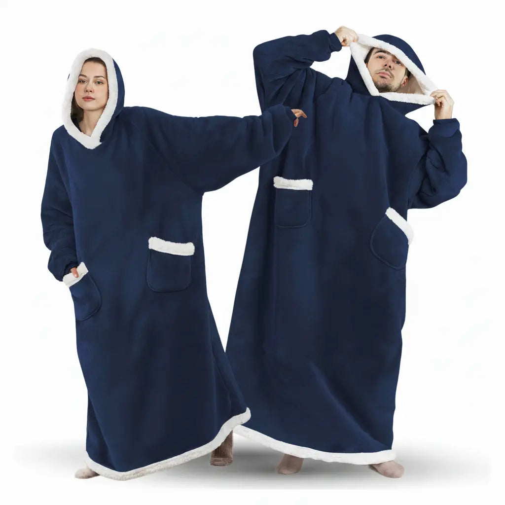 Hoodie Blanket Oversized Soft Fleece Roomy Hood & Pocket