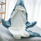 Hoodie Blanket Shark Design Soft Flannel Blend Roomy Fit